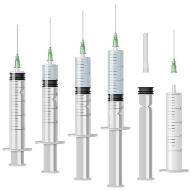 Medical syringes clipart