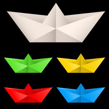 Paper ships clipart