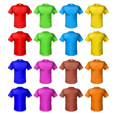 Bright colored shirts clipart