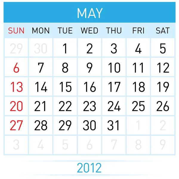 Kan kalender — Stockvector