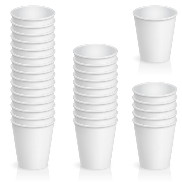Set of empty paper cup