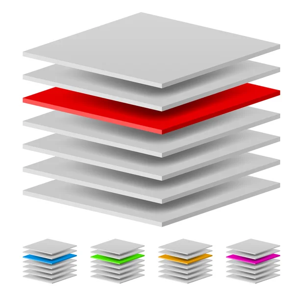 Multi couches — Image vectorielle