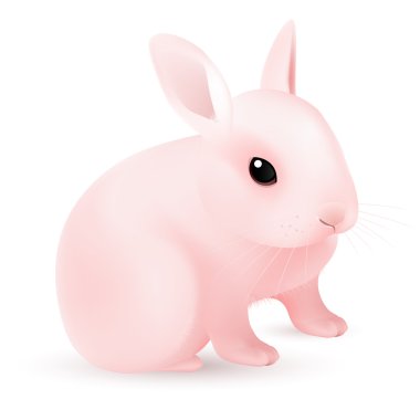 Pink Easter Bunny clipart