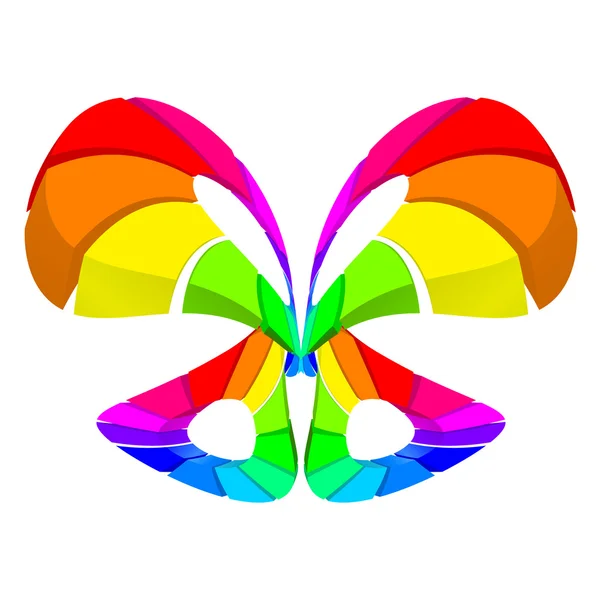 Αφηρημένη πολύχρωμο πεταλούδα — Διανυσματικό Αρχείο