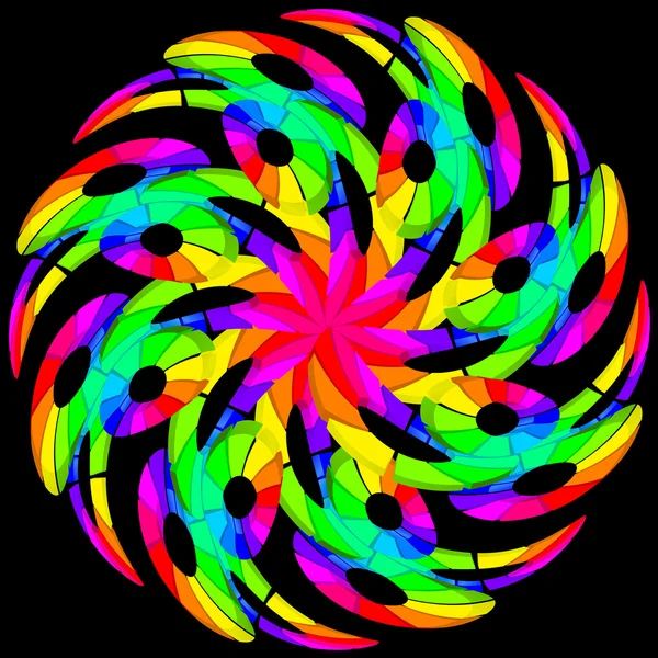 Hypnotischer Farbwirbel — Stockvektor