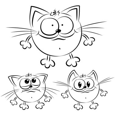 Cartoon cats clipart