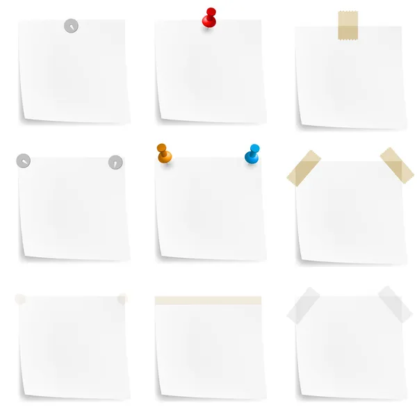 Zettel und Aufkleber aus Papier — Stockvektor