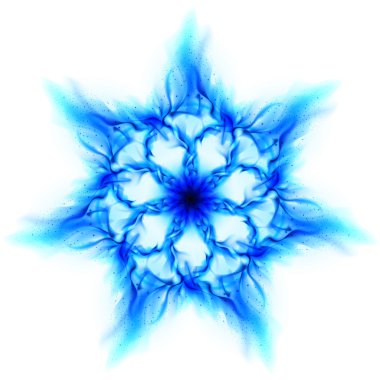 Blue burning fire cross clipart