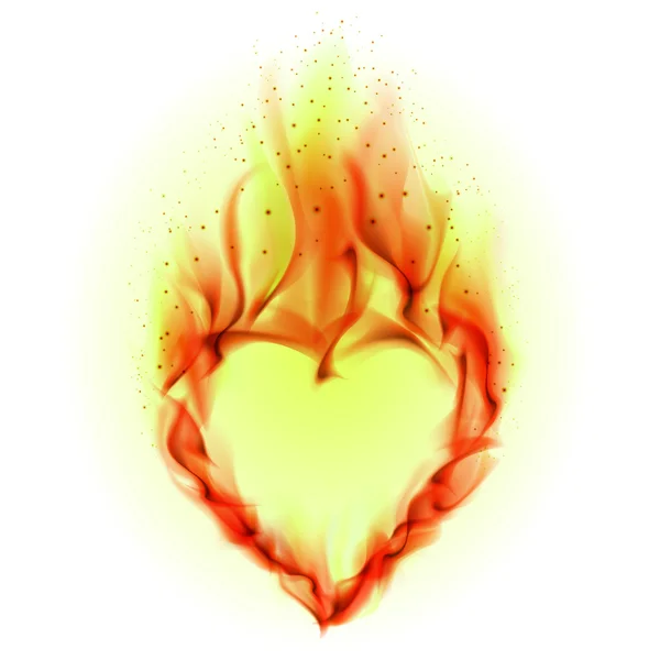 Hjärta i brand — Stockfoto
