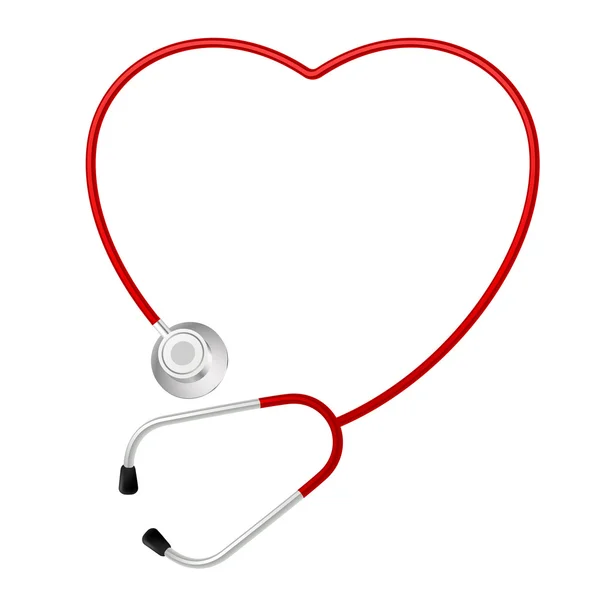 Stethoskop Herzsymbol — Stockvektor