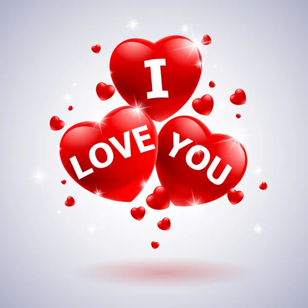 I love you with heart — Stock Vector