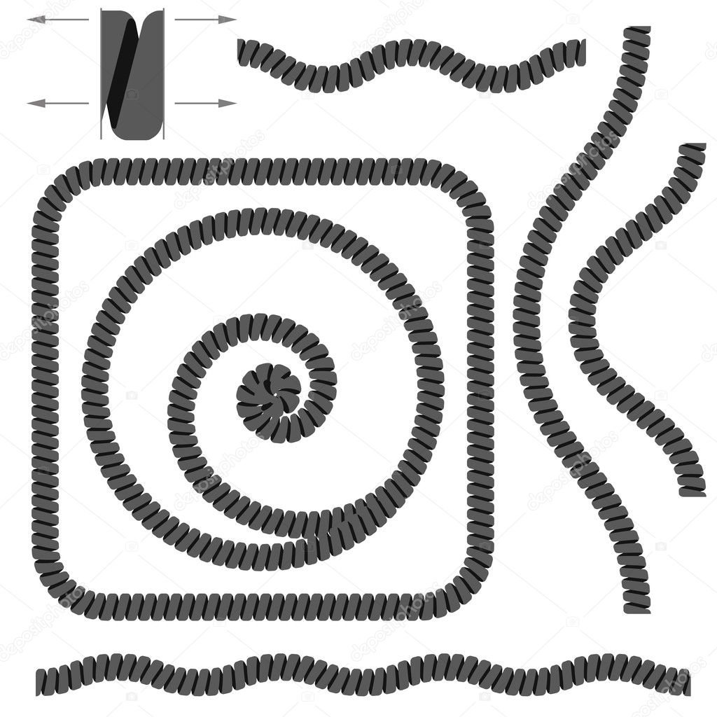 spiral phone cord vector
