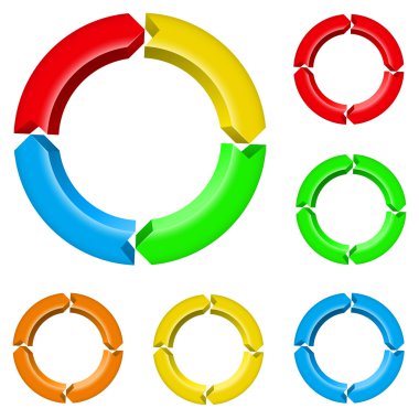 Set of arrow circles clipart