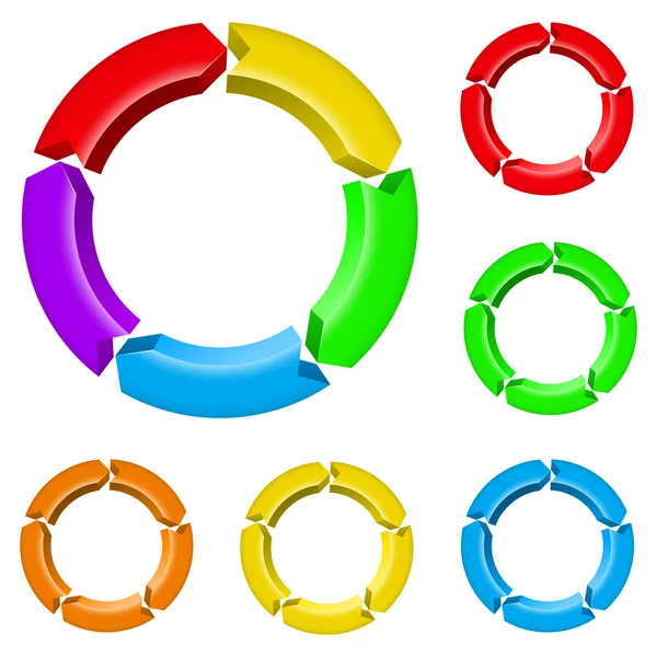 Uppsättning av pilen cirklar — Stock vektor