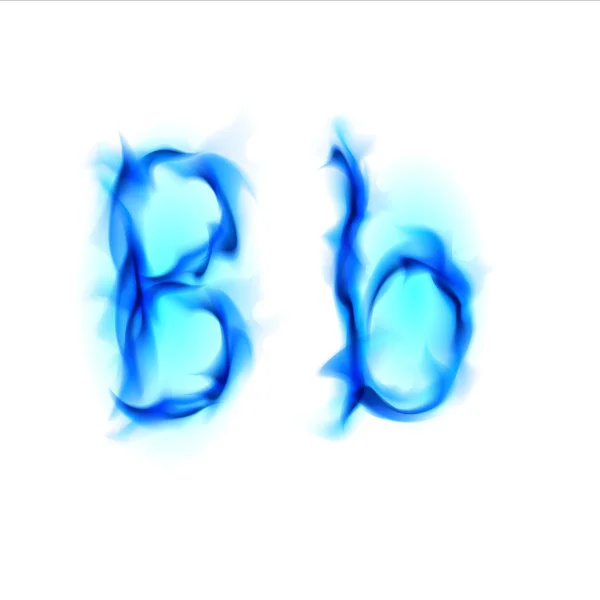 Огненный шрифт. Буква B — стоковое фото
