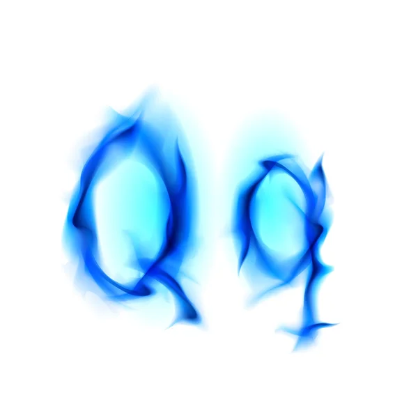 Fiery font. Letter Q — Stock Photo, Image