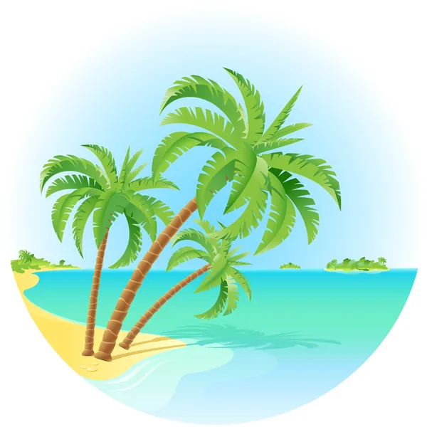 Tropisch eiland — Stockvector