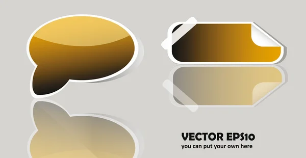 Gold glossy button — Stockfoto