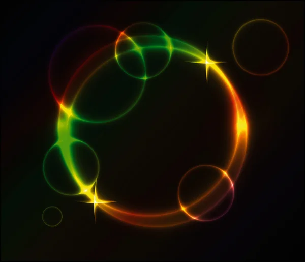 Fond de cercle lumineux coloré . — Photo