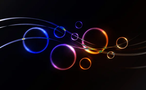 Abstrakter Glühkreis-Hintergrund — Stockfoto