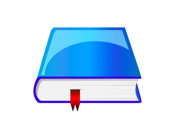 Μπλε βιβλίου με σελιδοδείκτη — Φωτογραφία Αρχείου