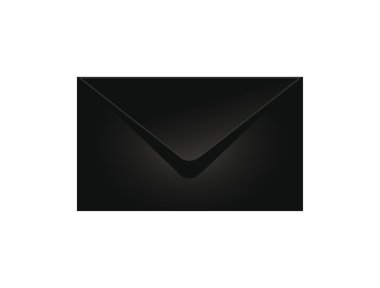  black icon of envelope clipart