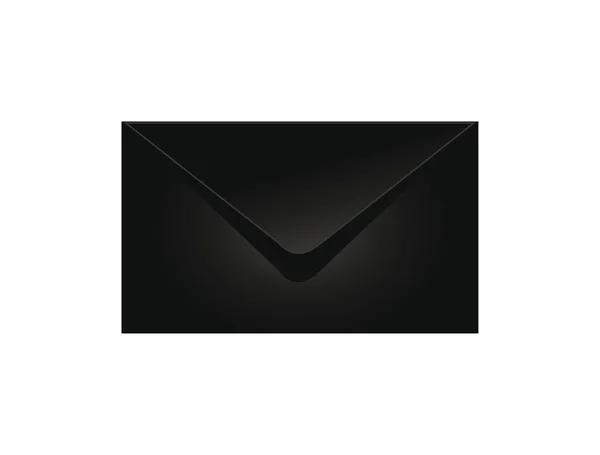 Ícone preto de envelope — Fotografia de Stock