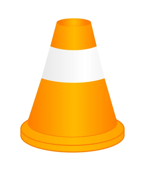 Cone de tráfego rodoviário laranja — Fotografia de Stock