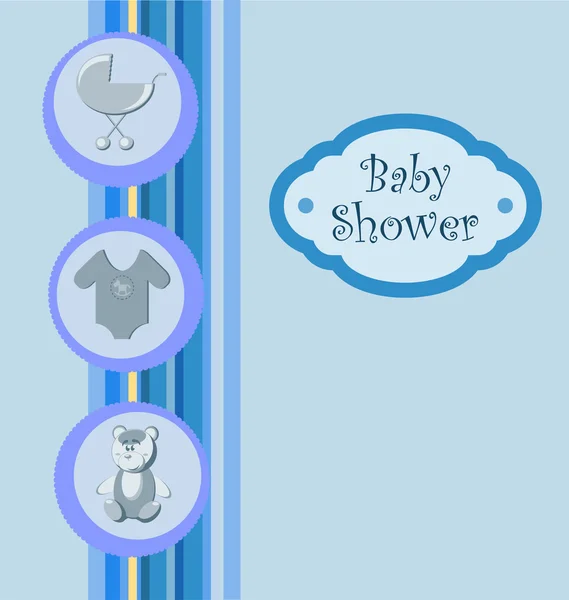 Annuncio doccia bambino — Vettoriale Stock