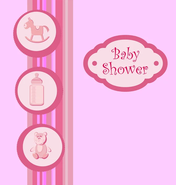 Anunț de duș pentru copii — Vector de stoc