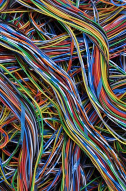 Colorful network cables clipart