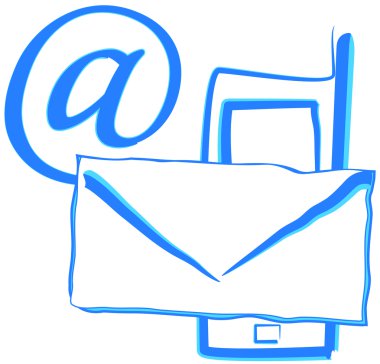 Mail phone post clipart