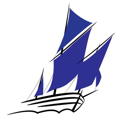 Symbol of a sailing clipart