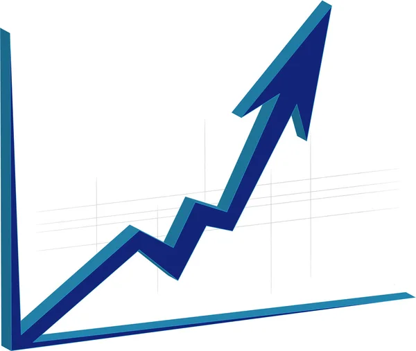 stock vector Graph growth 3D