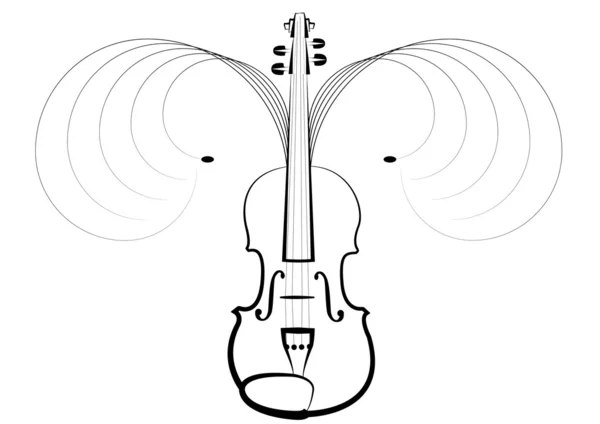 Símbolo violín — Vector de stock