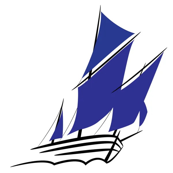 Symbol of a sailing — Stock Vector