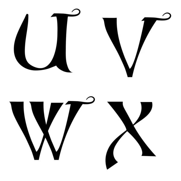 Vintage basic font — Stock Vector