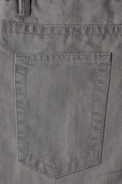 Back pocket gray denim pants — Stock Photo, Image