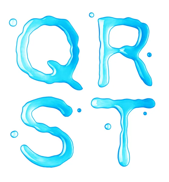 Water alfabet — Stockfoto