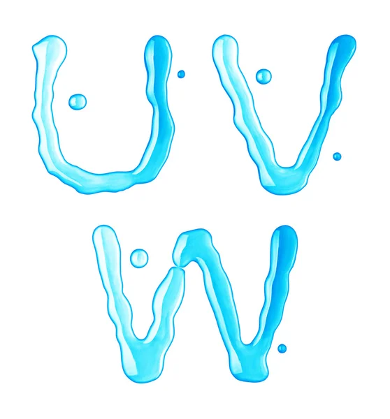 Water alphabet — Stock Photo, Image
