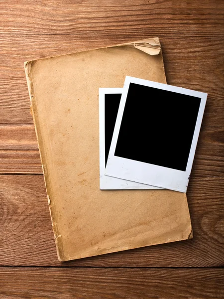 Vintage paper and photo frame — Stock Photo, Image