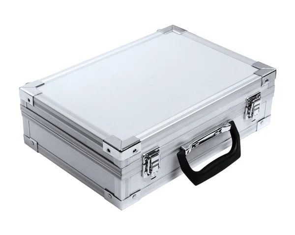 Алюминиевый чемодан — стоковое фото