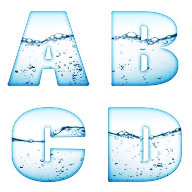 Letter of water clipart