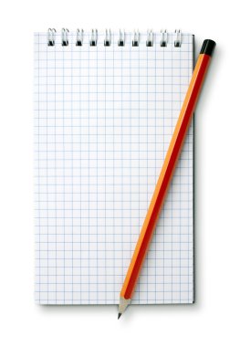 Notebook and pencil clipart