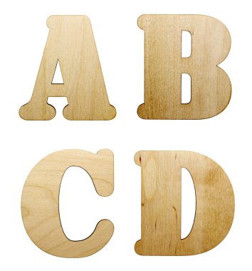 Letter of wooden clipart