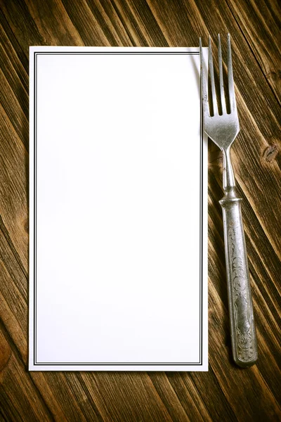 Menyn och gaffel — Stockfoto