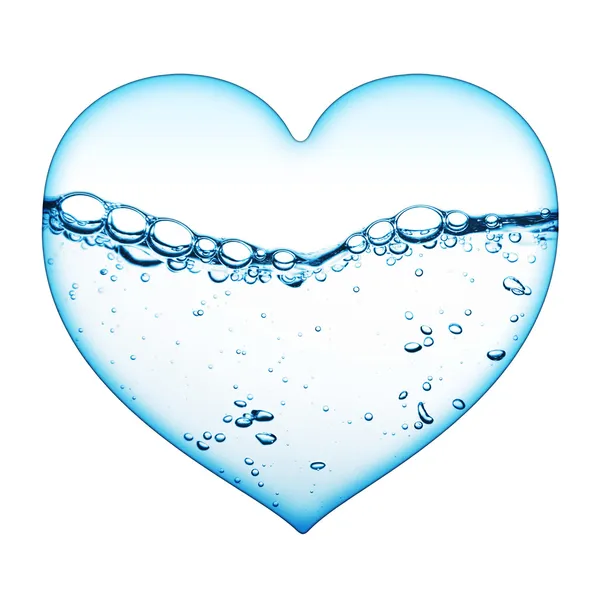 Heart from water wave — Stock Photo, Image