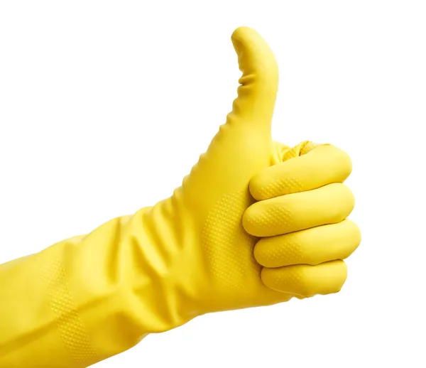 Žlutá rukavice — Stock fotografie