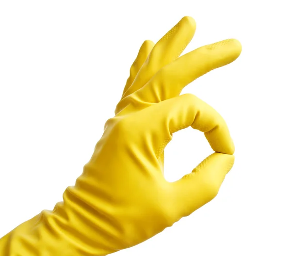 Gele handschoen — Stockfoto