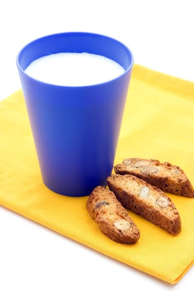Brood en melk — Stockfoto